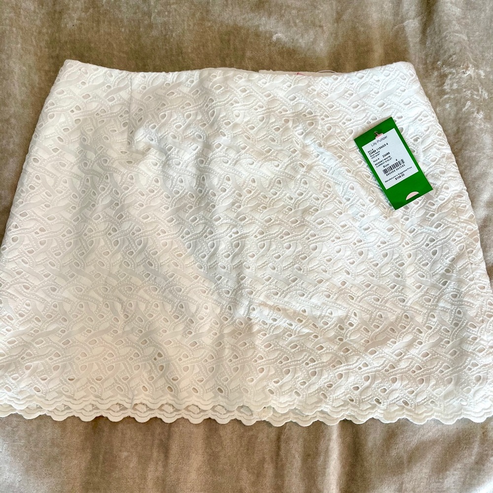 Lilly Pulitzer White Lace Skirt